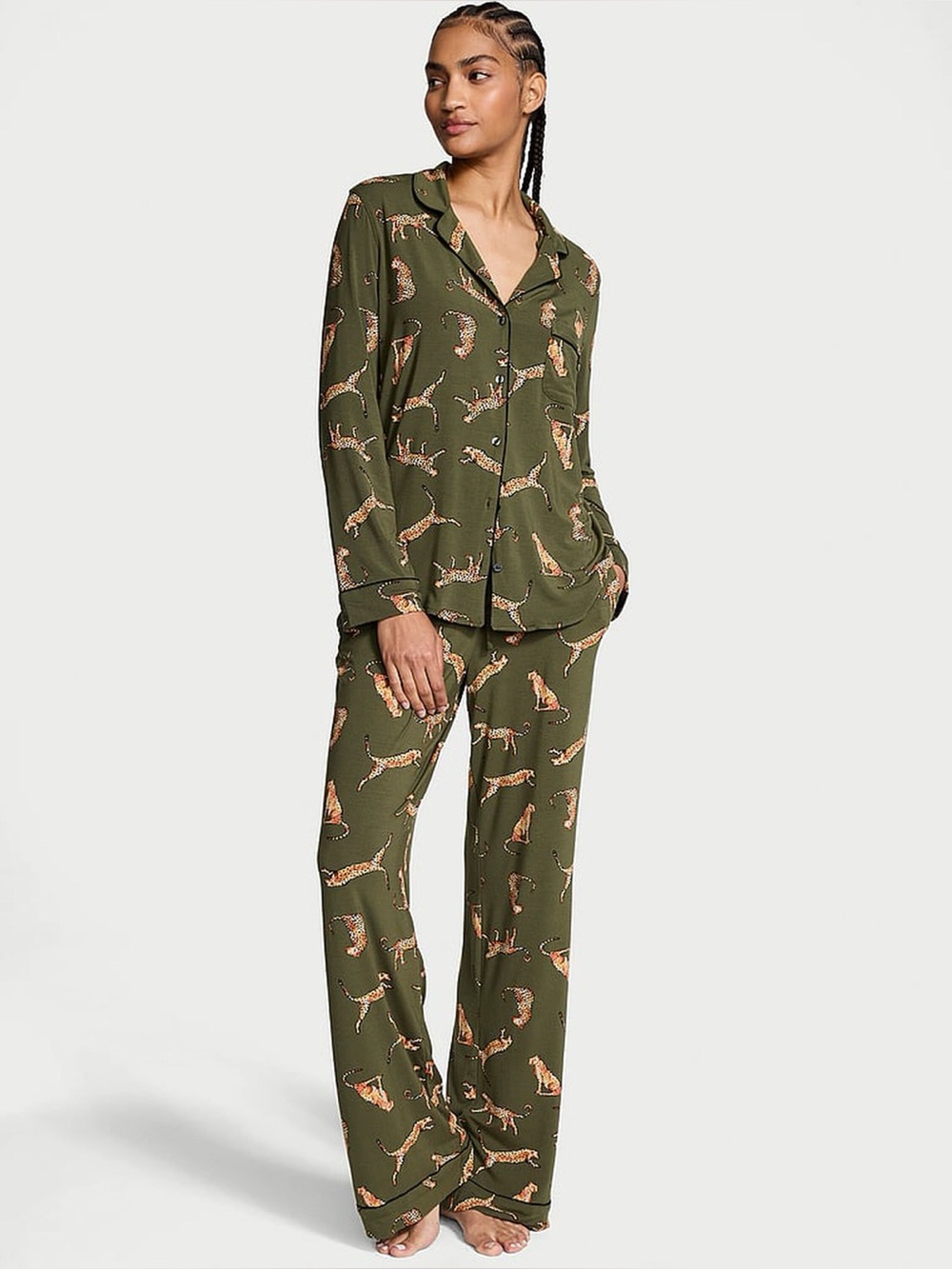 Victoria’s Secret Modal Long Pajama Set - Leopard
